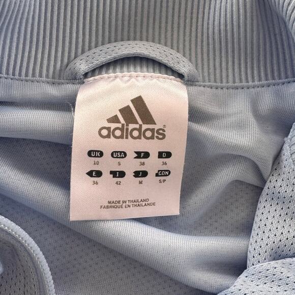 Adidas Small Blue Jacket Front Zipper 100% Polyester - Picture 3 of 9